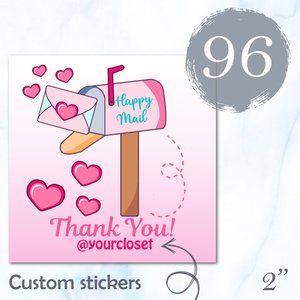 96 Thank You Stickers